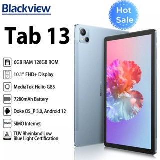 Tab 13 Blackview 10.1 FHD+ Display Tablet Pad Helio 7280mAh G85 Octa Core 6GB 128GB 13MP Camera Android 12 MTK PC Mode