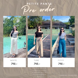 พร้อมส่ง Petite pants 🎡กางเกงลินินอัดกาวเป็นทรงสวยตอนนี้มีทั้งหมด4สีค่ะ