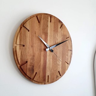 [FudFudAR] ฝุด-ฝุด-อะ นาฬิกาไม้สัก แบบที่ 12 I นาฬิกาแขวนผนัง Teak Wood Wall Clock เดินเงียบ นาฬิกาไม้ wooden wall clock