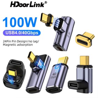 Hdoolink อะแดปเตอร์แปลงแม่เหล็ก 100W USB4.0 Thunderbolt3 USB C เป็น Type C 40Gbps 8K@60Hz USB Type C