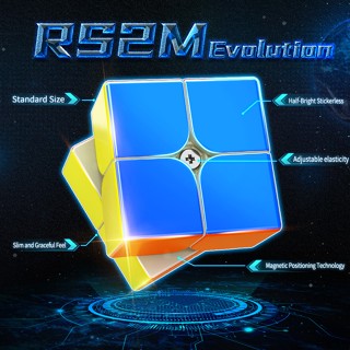 รูบิคแม่เหล็กปริศนา 2022 Moyu RS2M Evolution 2 2x2x2 ของเล่นเสริมการเรียนรู้เด็ก