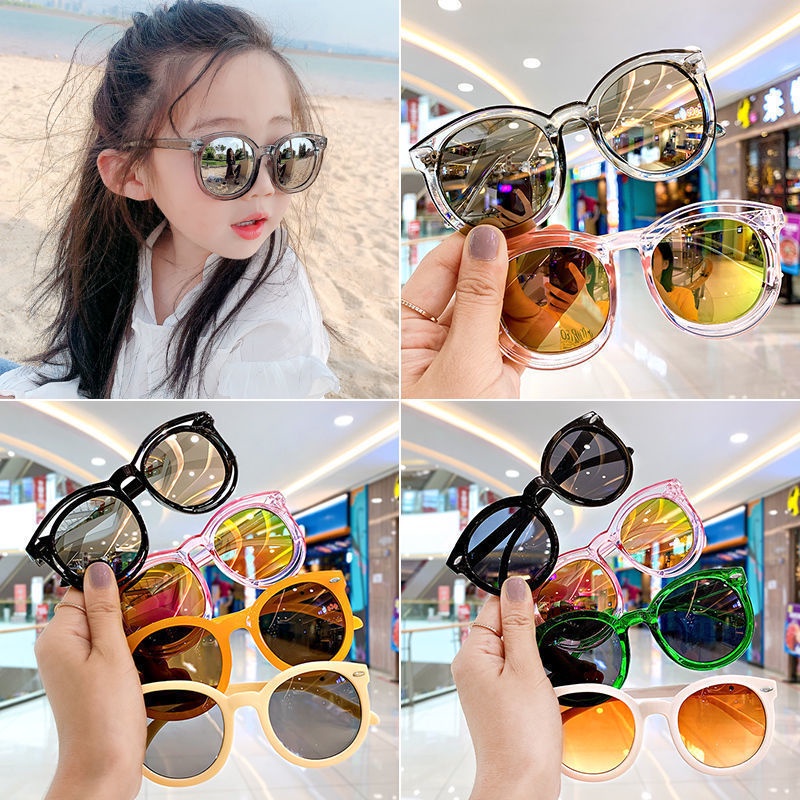 **พร้อมส่งจากไทย**แว่นกันแดดเด็ก ป้องกัน UV แว่นกรอบสีสันสดใสสำหรับเด็กหญิงและชาย