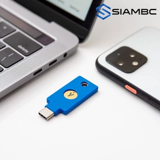 YubiKey Security Key C NFC FIDO U2F FIDO2 Yubico 2FA ป้องกันการแฮก Facebook, Binance Trezor Ledger