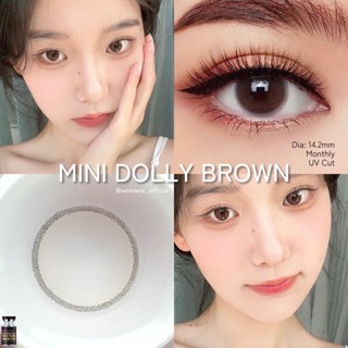 Mini Dolly Brown,gray คอนแทคเลนส์สีน้ำตาล,สีเทา ขนาดเลนส์เล็ก (Mini) คอแทคเลนส์กรองแสงUV ✅ส่งของทุกวัน✅