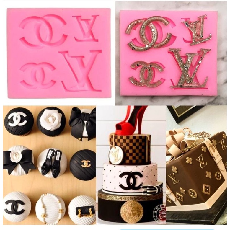 ซิลิโคน FONDANT MOLD PINK LV CHANNEL