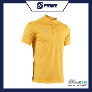 EGO PRIME PM214 : เสื้อโปโลแขนสั้น คอตั้ง สีเหลืองทอง เสื้อโปโล แอนตี้แบคทีเรีย