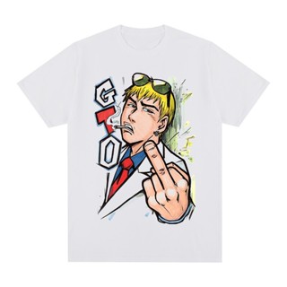 เสื้อวินเทจชาย ครูผู้ยิ่งใหญ่ Onizuka GTO มังงะตลกอะนิเมะฤดูร้อนเสื้อยืดผ้าฝ้ายผู้ชายเสื้อยืดใหม่ TEE TSHIRT ผู้หญิง