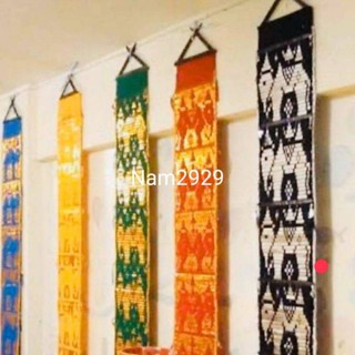 ตุงช้างทอง7ห้องชุด10ผืนคละสีขนาด200*24ซม.