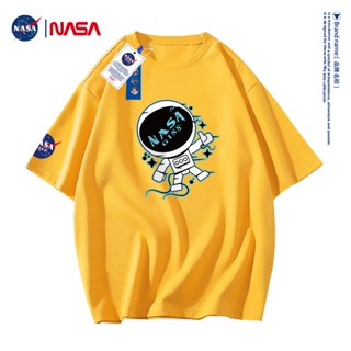 เสื้อยืดแขนสั้น ผ้าฝ้ายแท้ ทรงหลวม ลายนักบินอวกาศ Nasa GISS แฟชั่นฤดูร้อน สําหรับผู้ชาย และผู้หญิง 2022