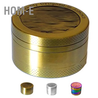 Hom-E Leaf Pattern Grinder Colourful Zinc Alloy Manual Portable Abrader Crusher Grinding Tool Gift Dia 4CM