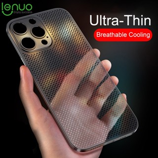 Lenuo เคสโทรศัพท์มือถือ ระบายความร้อน บางพิเศษ ระบายอากาศ กันกระแทก สําหรับ iPhone 14 Pro Max 14 Plus