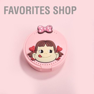 Favorites Shop กล่องเก็บฟันปลอม แบบพกพา ลายการ์ตูนน่ารัก สําหรับผู้ชาย และผู้หญิง