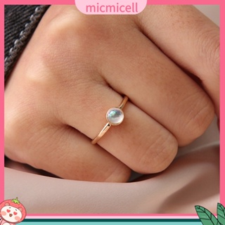 (micmicell) Elegant Faux Pearl Inlaid Thin Finger Ring Women Party Banquet Charm Jewelry