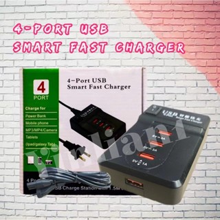 ใหม่พร้อมส่ง... ปลั๊กไฟสีดำ 4-Port USB Smart Fast Charger