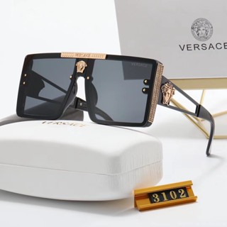 แว่นตากันแดดแฟชั่น ทรงสี่เหลี่ยม ลายเมฆ VERSACE UV400 หรูหรา สําหรับผู้ชาย ผู้หญิง 3102