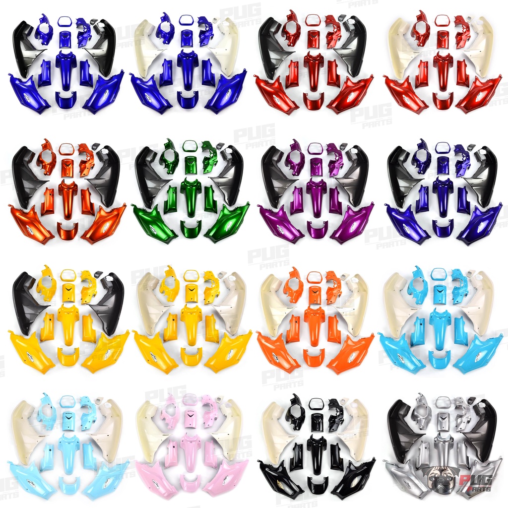 PUGParts ชุดสีดรีม ซุปเปอร์คัพ (ชุด13ชิ้น)[บังลมขาวครีม/บังลมเทาควันบุหรี่] ชุดสีดรีม110i ชุดสีDream SuperCub