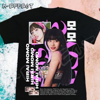 เสื้อครอปสายฝอ Kaos Kpop แอลกอฮอล์ฟรีสองครั้ง Momo Unisex โดย K-EFFECTเสื้อผ้าผู้ชายเสื้อยืดผู้หญิง