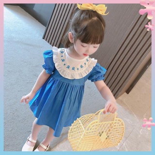 Girls dress 2022 New Fashion 5 princess baby girls summer clothes childrens western style childrens Korean style dress 3 years old