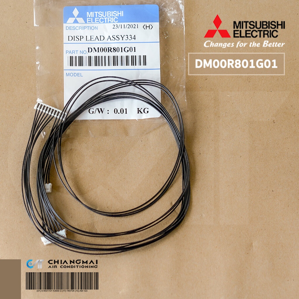DM00R801G01 สายแพรแอร์ Mitsubishi Electric สายไฟต่อแผงรับสัญญาณรีโมทแอร์ มิตซูบิชิ