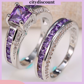 &lt;citydiscount&gt;  City✲แหวน จี้ประดับอเมทิสต์เทียม เพชรพลอยเทียม เครื่องประดับสตรี