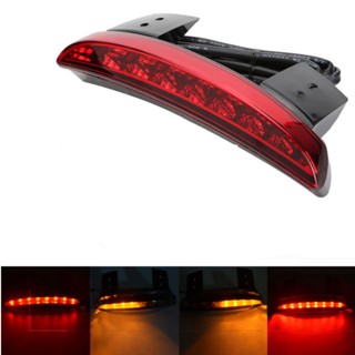 Red Motorcycle Tail Light Lamps Motor Cafe Racer Rear Fender Edge Brake Taillight For Harley Touring Sportster XL 883 12