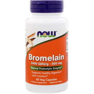 NOW Foods, Bromelain, 500 mg, 60 Veg Capsules/120 Veg Capsules