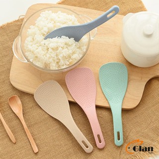 Glanxuan ทัพพีตักข้าว ข้าวไม่ติดทัพพี ทำจากฟางข้าวสาลี   wheat straw spoon