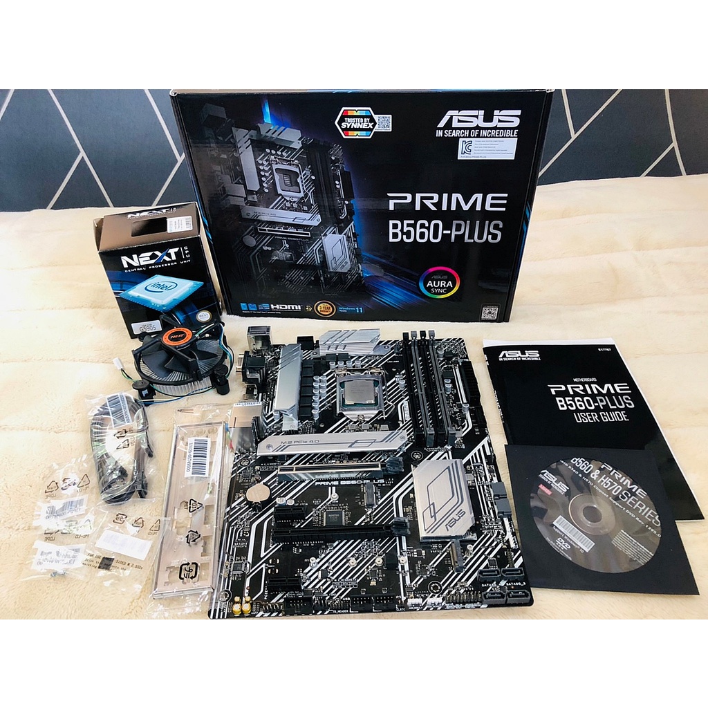 ชุด Intel G5905 + ASUS B560 PLUS + RAM Blackberry 4GB  Mainboard Cpu Ram มือสองมีประกันศูนย์