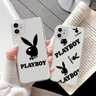 เคสโทรศัพท์มือถือนิ่ม แบบใส พิมพ์ลาย Playboy สําหรับ iphone 13 14 7 X XS XR XSMax 11pro 12 pro 13 pro promax