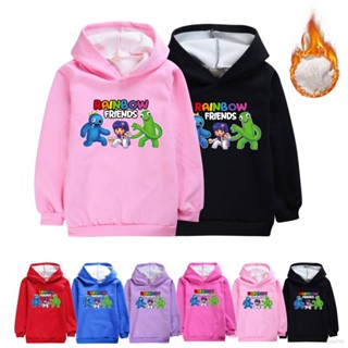 Yb1 เสื้อกันหนาวลําลอง ผ้าแคชเมียร์ มีฮู้ด ทรงหลวม ลาย Roblox Rainbow Friend แฟชั่นฤดูใบไม้ร่วง ฤดูหนาว สําหรับเด็ก BY1