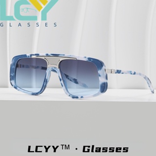 Lcyys ใหม่ แว่นตากันแดด สไตล์ยุโรปและอเมริกา สําหรับผู้ชาย และผู้หญิง 8763