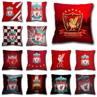 ปลอกหมอน ผ้าโพลีเอสเตอร์ ลายโลโก้ Liverpool World Cup Football Club สําหรับตกแต่งบ้าน โซฟา รถยนต์