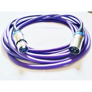 สายไมค์XLR Cable Stereo สายสีม่วง หัวคละสี