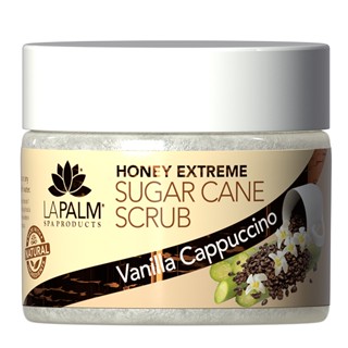 LA PALM HONEY EXTREME SUGAR CANE SCRUB VANILLA CAPPUCCINO 340 g ของแท้!! / SCRUB สครับผิวกาย