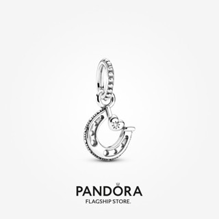 Pandora จี้รูปเกือกม้านําโชค เครื่องประดับเงิน m1022