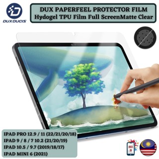 Dux PAPERFEEL ฟิล์มกันรอยหน้าจอ แบบใส เนื้อแมตต์ สําหรับ iPad Mini 6 Pro 12.9 Pro 11 M2 M1 2022 iPad 10 9 8 7 10.9 10.2 10.5 9.7