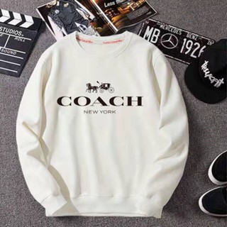 Coach เสื้อฮู้ดดี้ ทรงหลวม แฟชั่นฤดูใบไม้ร่วง ฤดูหนาว สําหรับผู้หญิง