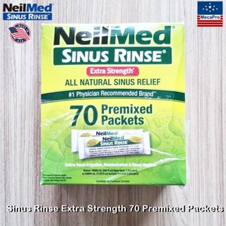 NeilMed® Sinus Rinse Extra Strength 70 Premixed Packets ผงโซเดียมคลอไรด์ โซเดียมไบคาร์บอเนต น้ำเกลือ ล้างโพรงจมูก ไซ นัส