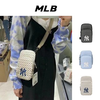 (จัดส่งตลอด 24 ชม) MLB ผู้ชายและผู้หญิงโทรศัพท์มือถือกระเป๋าสะพายกระเป๋าสะพาย NY ย้อนยุคดอกไม้เก่าเต็มพิมพ์โลโก้ปักกระเป