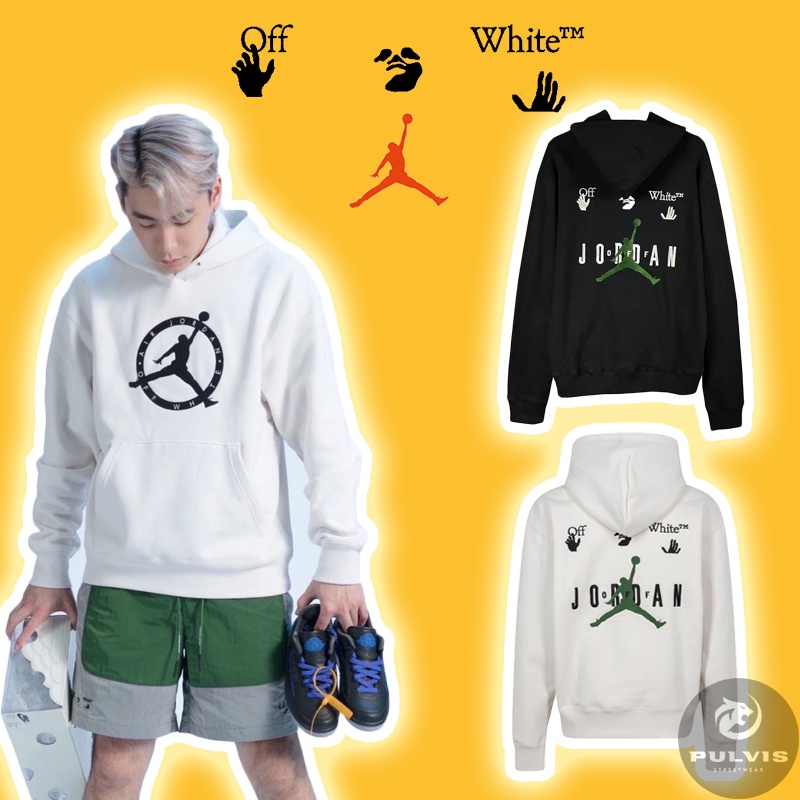 ️ คุณภาพกระจก ] - hoodie OFF WHITE x Jordan Cotton Felt Material, Premium Jordan hoodie