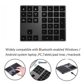 Wireless Bluetooth Keyboard 34 Keys Numeric Keypad Number Pad Keyboard Portable Bluetooth Keyboard For Apple Mac-book