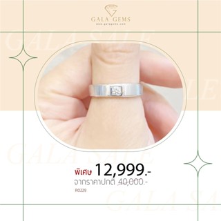 Gala Gems แหวนชาย แหวนเพชร ตัวเรือน 10K Gold ประดับเพชรเบลเยี่ยมแท้ มีใบรับประกัน Classic Mens Diamond Ring รหัส R0229