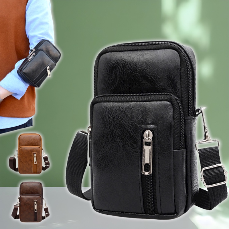 (w237)กระเป๋าสะพายข้างใบน้อย ใส่ที่แขนได้ ลุคคล่องตัวดูสมาร์ท งานหนัง vgetbag