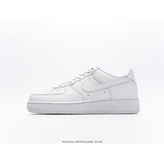 Nike Air Force 1 07 รองเท้าผ้าใบสีขาวล้วน CW1575-100