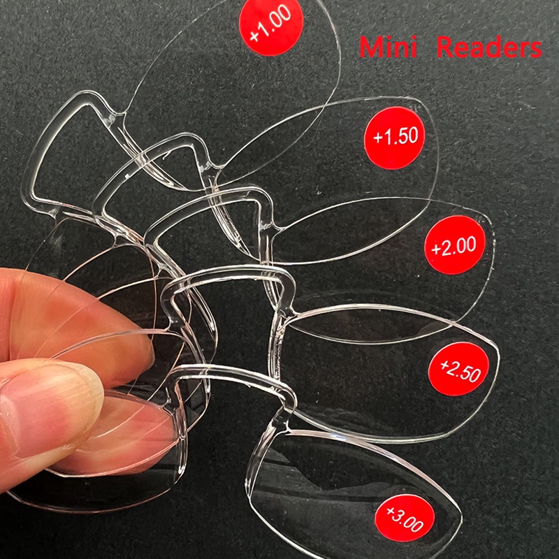 Mini Readers Ultralight Transparent Nose Clip Reading Glasses For Women