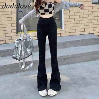 DaDulove💕 New Korean Version Niche Flared Jeans High Waist Reverse Pocket Womens Wide Leg Pants