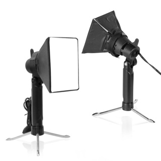 Meking Mini Softbox ชุดไฟถ่ายภาพ, 2700K โคมไฟตั้งโต๊ะแบบตั้งโต๊ะระบบแสงสว่างที่อบอุ่นต่อเนื่องสำหรับผลิตภัณฑ์ขนาดเล็ก Photo Video Studio ถ่ายภาพ 2 ชิ้น