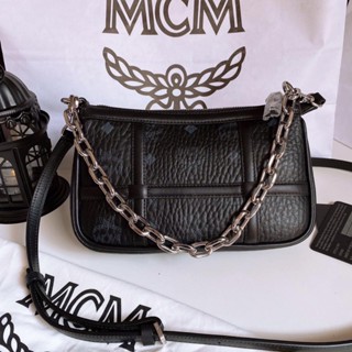 พร้อมส่ง🤍🤍  Mcm Delmy Shoulder Bag in Visetos  Sz.12.5 x 21.0 x 5.0 cm อปก.ถุงผ้า การ์ดเปล่า