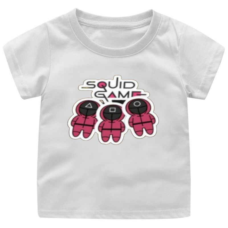 ใหม่ล่าสุด SQUID GAME 3 เสื้อผ้าเด็กสําหรับเด็กผู้หญิง 1-12 ปี S-3XL สี