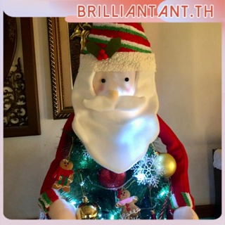 Christmas Tree Top Star Santa Claus Snowman เครื่องประดับ Xmas Felt หมวกจี้ Merry ธันวาคม Bri